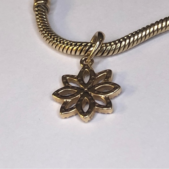 Pandora Solid 14k Lace Botanique Flower Charm Dangle G585 Ale - Picture 4 of 9